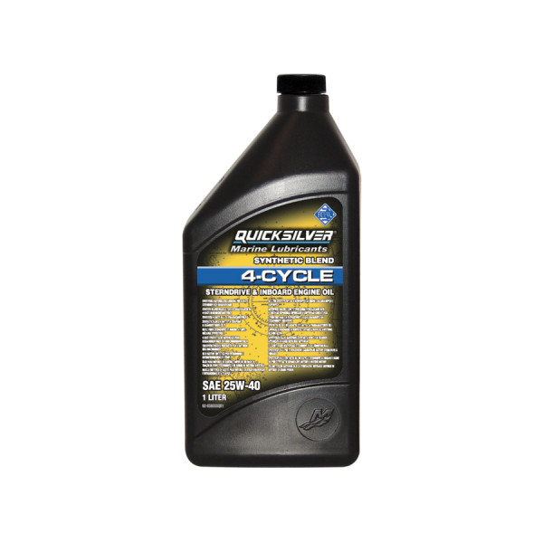 Масло Quicksilver Sterndrive & Inboard 4-stroke 25W-40 synthetic blend 1л 92-8M0086226 в Биробиджане