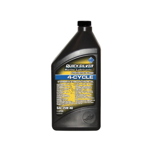 Масло Quicksilver Sterndrive & Inboard 4-stroke 25W-40 synthetic blend 1л 92-8M0086226 в Биробиджане